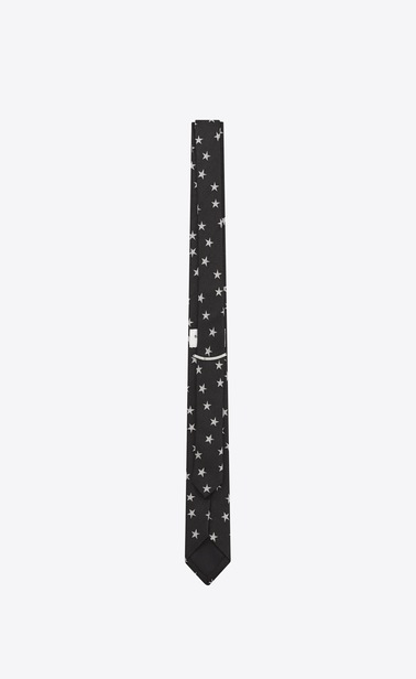Narrow star jacquard tie